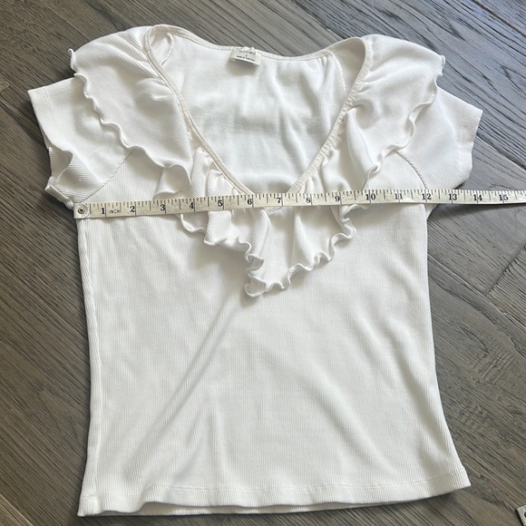 🔥wilfred🔥 | Aritzia Danette white ribbed t-shirt - Picture 8 of 12